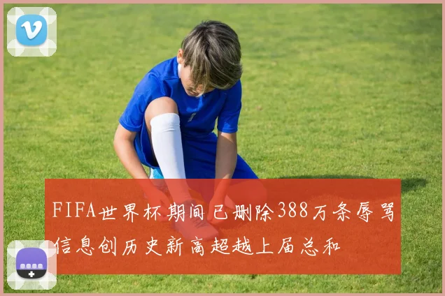 FIFA世界杯期间已删除388万条辱骂信息创历史新高超越上届总和